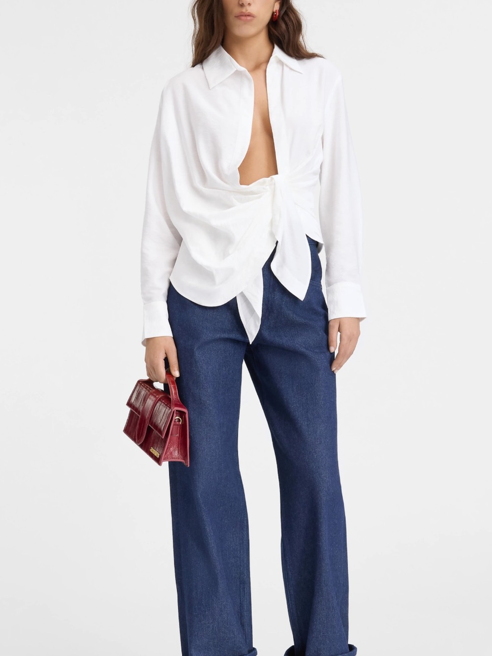 Jacquemus White Bahia Shirt. Size 46.